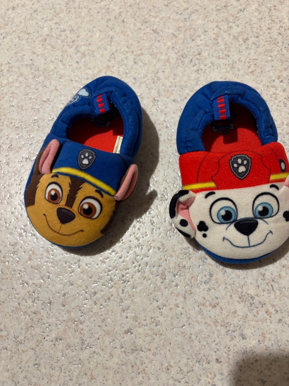 Paw Patrol Blue Red Kids Slippers with Character Faces